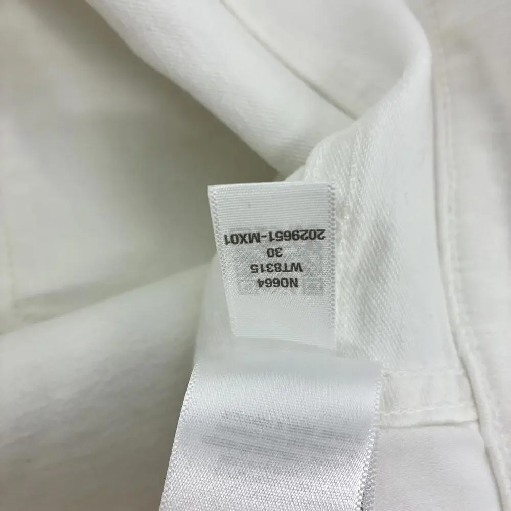 NWT Madewell Stovepipe High-Rise White Denim Jeans Women's size 30